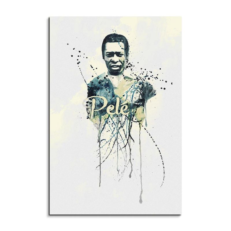 Pele VI 90x60cm Keilrahmenbild Kunstbild  Aquarell Art Wandbild auf Leinwand fertig gerahmt Original