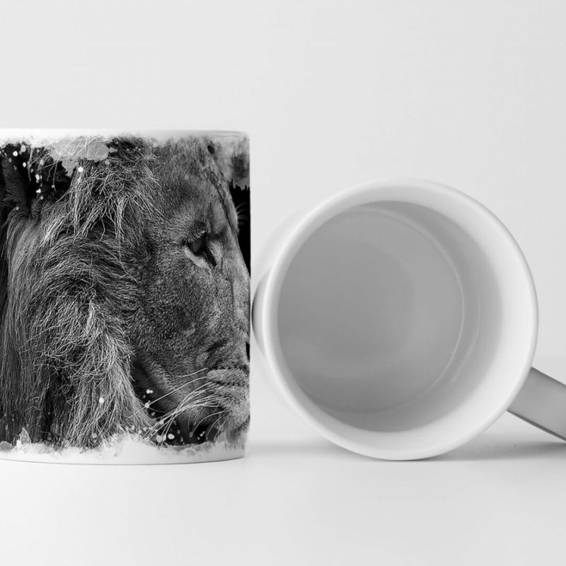 Tasse Geschenk Tierfotografie – Mächtiger Löwenkopf