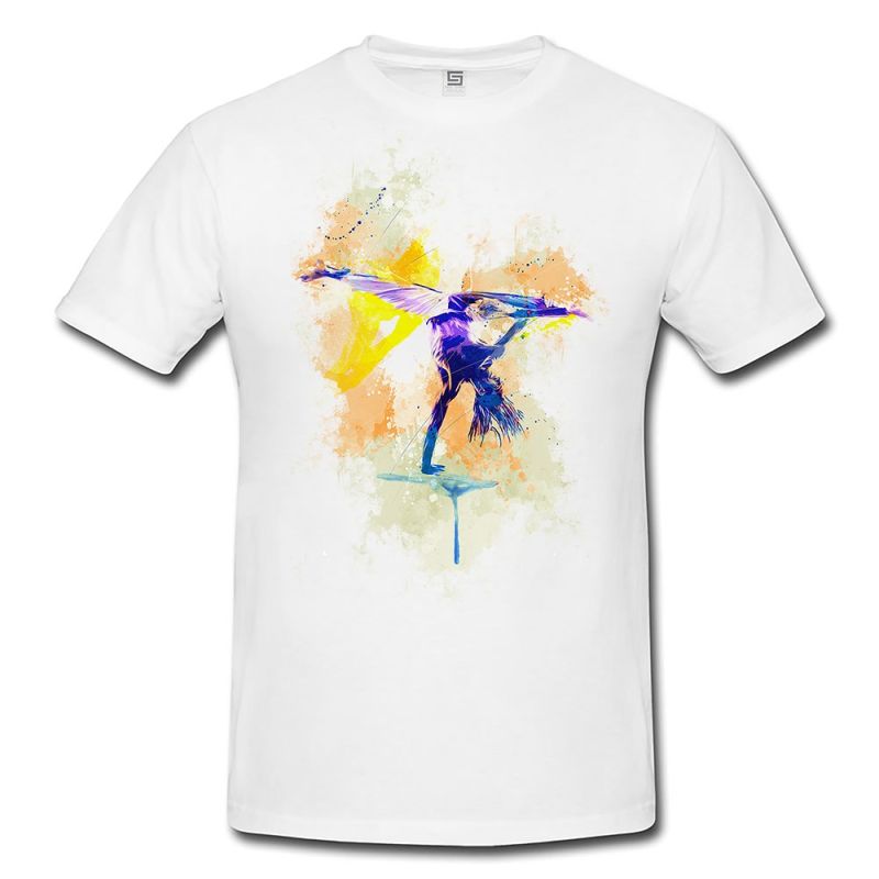 Capoeira  Herren und Damen T-Shirt Sport Motiv aus Paul Sinus Aquarell