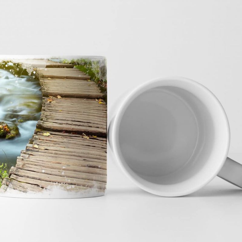 Tasse Geschenk Landschaftsfotografie – Steg über Teich