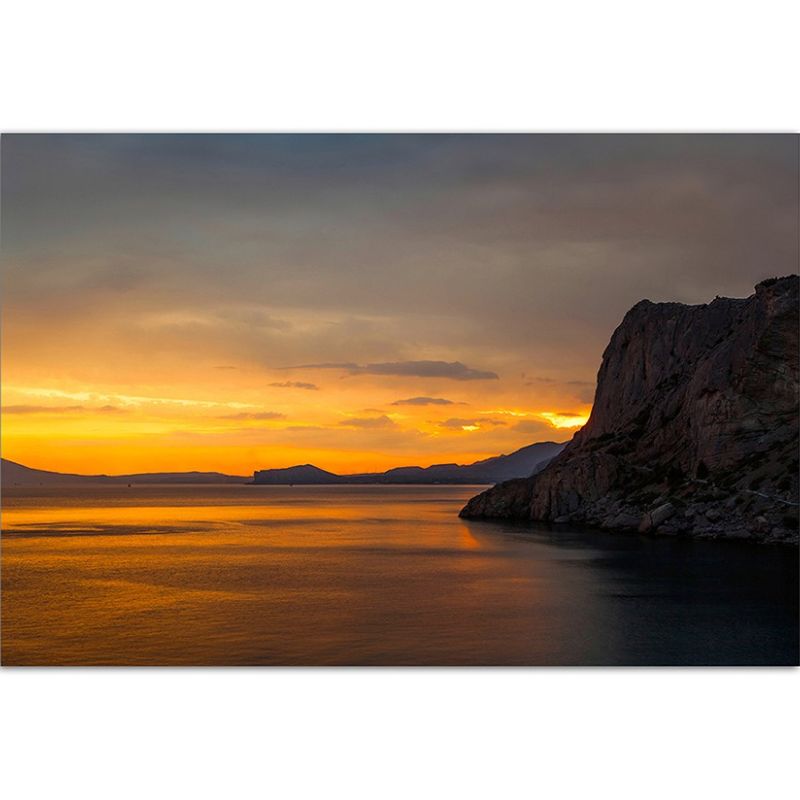 120x80cm Berge Meer Sonnenaufgang Natur