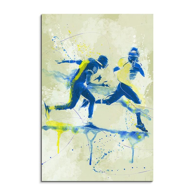 American Football III 90x60cm SPORTBILDER Paul Sinus Art Splash Art Wandbild Aquarell Art