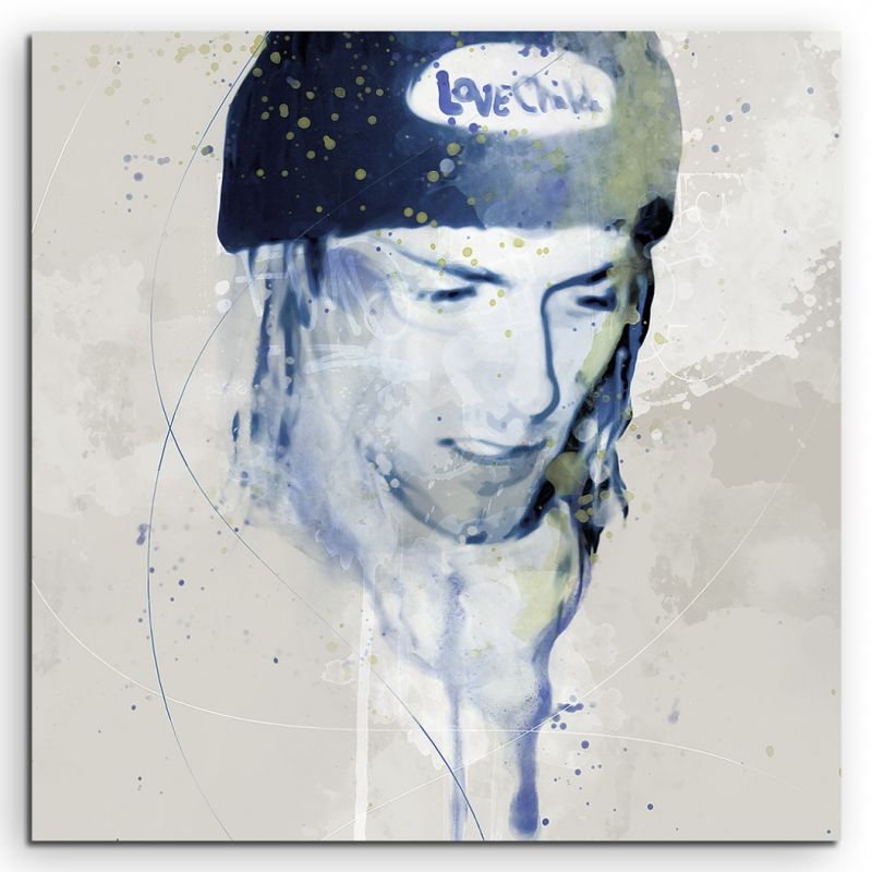 Kurt Cobain Aqua 60x60cm Wandbild Aquarell Art