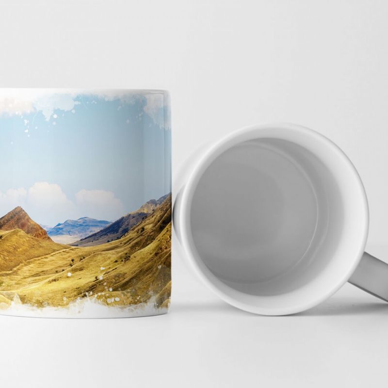 Tasse Geschenk Landschaftsfotografie – Ödland zwischen Georgien und Aserbaidschan