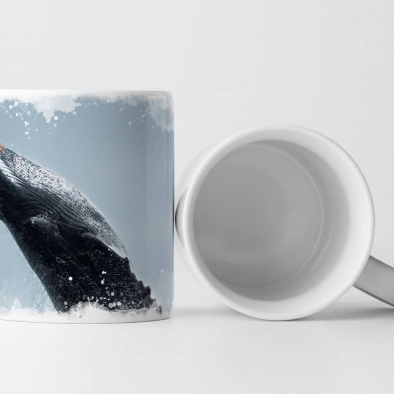 Tasse Geschenk Tierfotografie –  Buckelwal springt aus dem Wasser