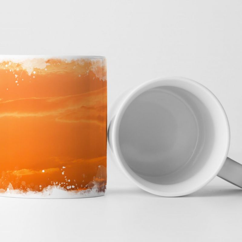 Tasse Geschenk Himmel in Orange