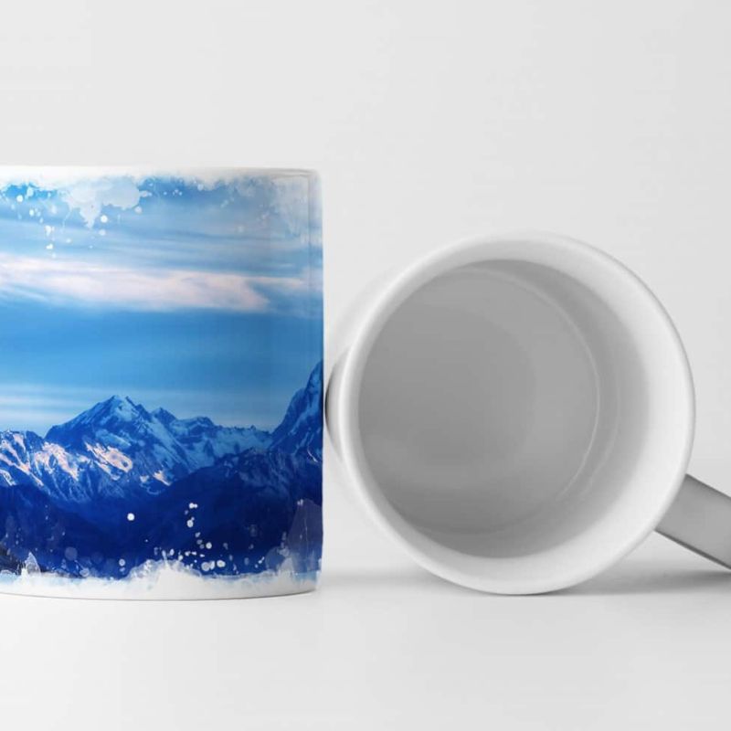 Tasse Geschenk Landschaftsfotografie – Gebirge vor türkisem See