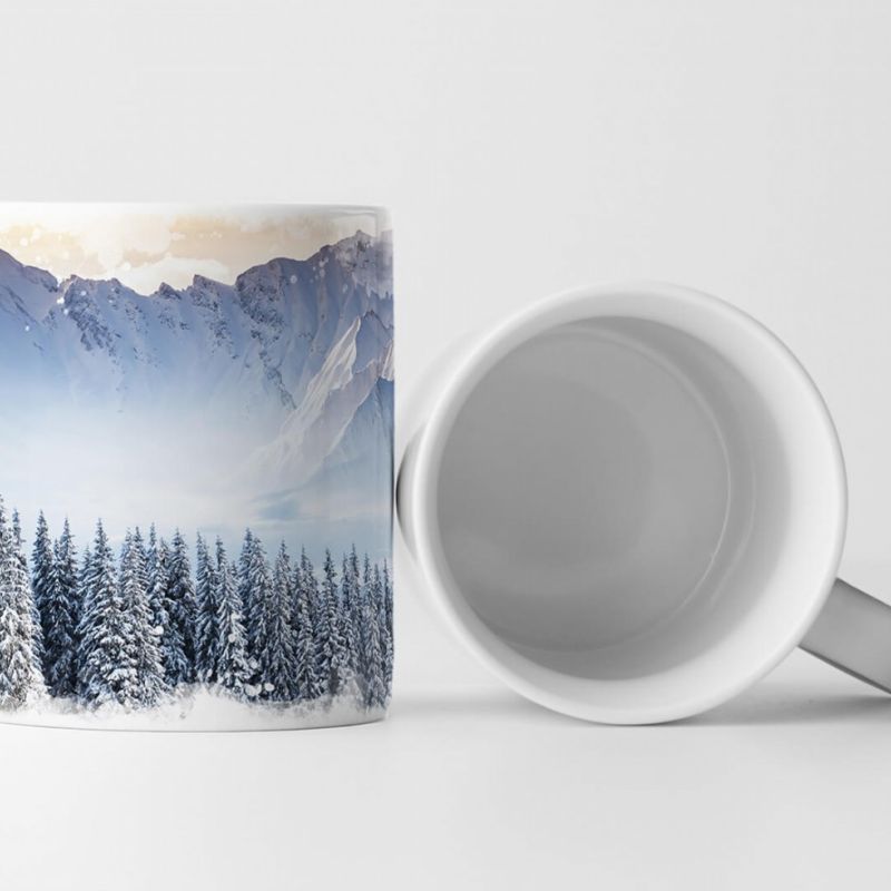 Tasse Geschenk Landschaftsfotografie – Fantastische Winterabendlandschaft