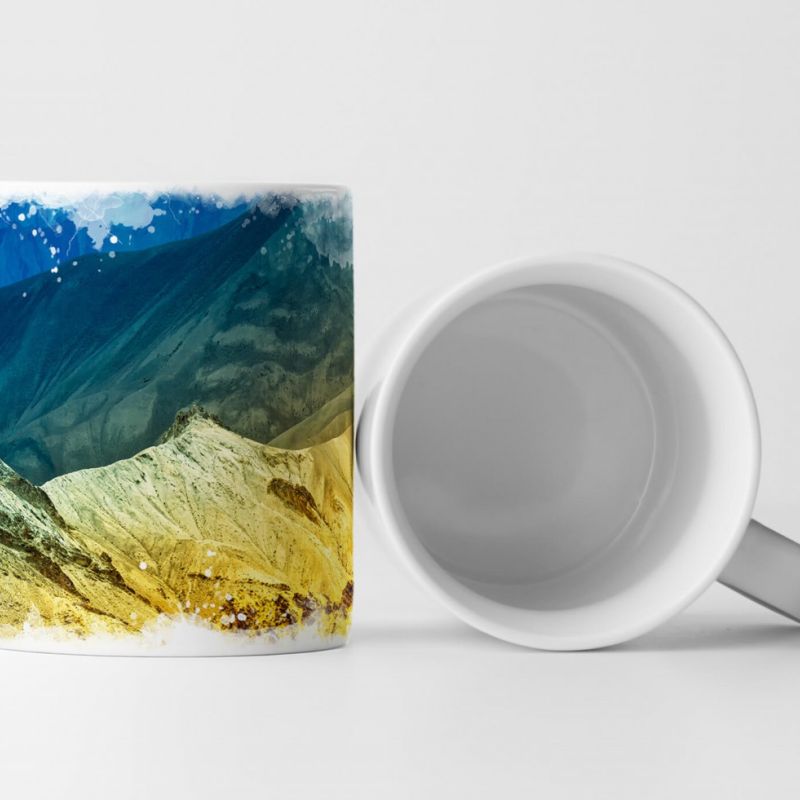 Tasse Geschenk Naturfotografie – farbenfrohe Landschaft im Himalaya