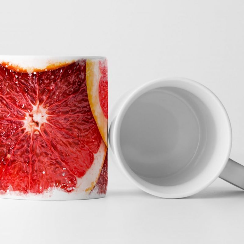 Tasse Geschenk Foodfotografie – Grapefruitscheiben