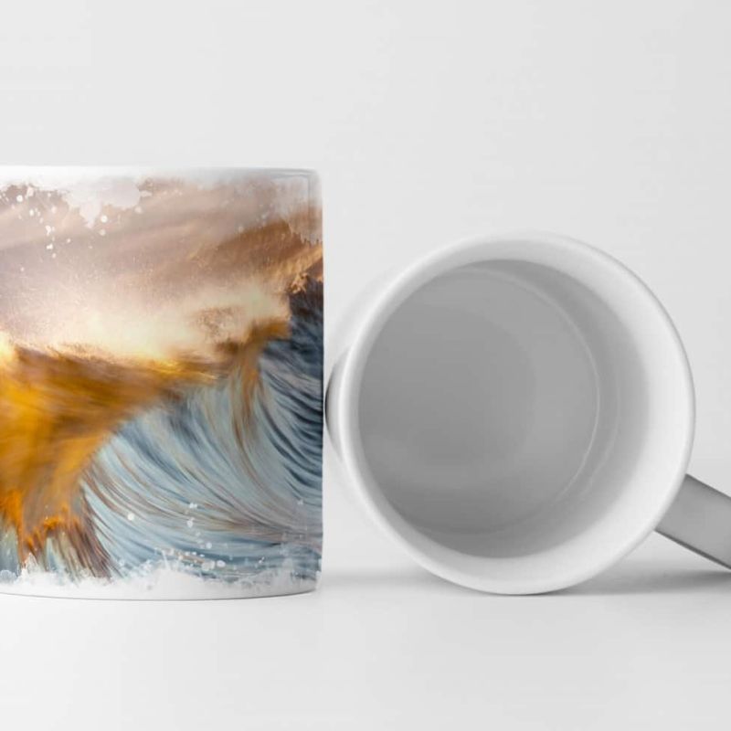 Tasse Geschenk kunstvolle Welle