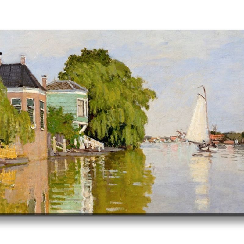 Remaster 120x60cm Claude Monet Impressionismus weltberühmtes Wandbild Houses on the Achterzaan