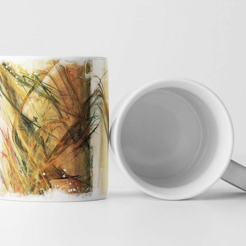 Tasse Geschenk warme Farben; abstrakt; Naturfarben