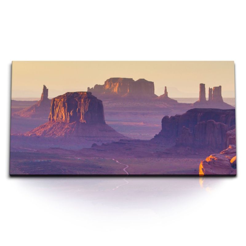 Kunstdruck Bilder 120x60cm USA Arizona Utah Berge Felsen Natur Sonnenuntergang