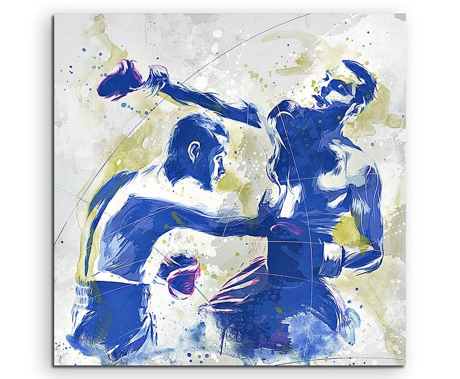 Boxen I 60x60cm SPORTBILDER Paul Sinus Art Splash Art Wandbild Aquarell Art