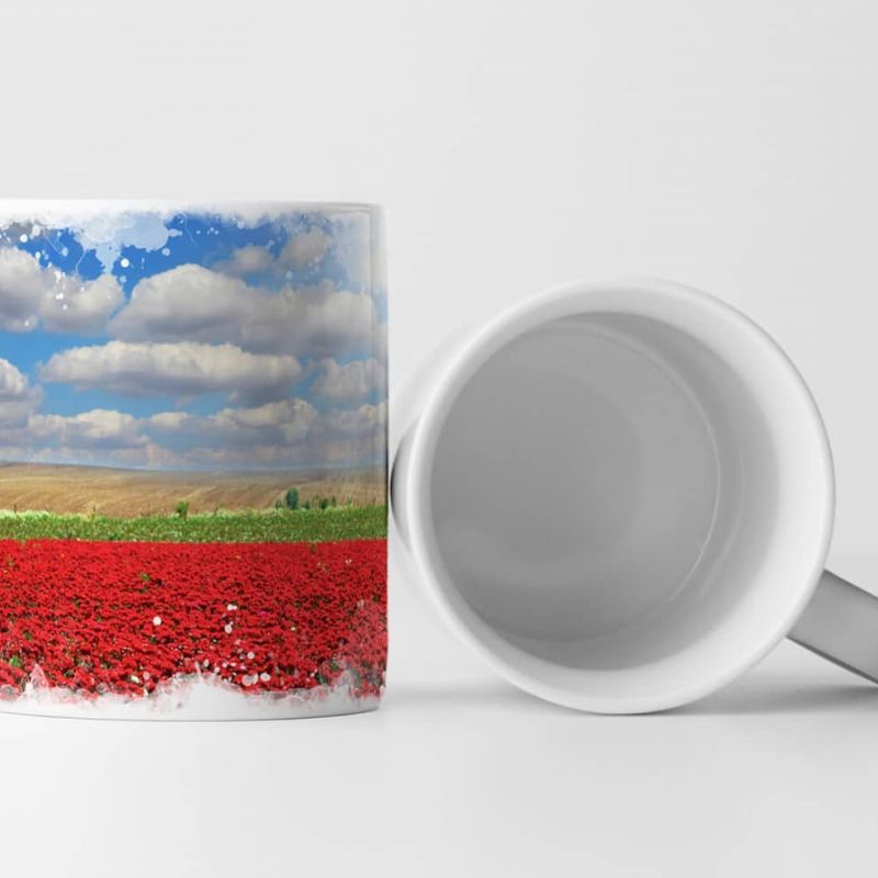 Tasse Geschenk Landschaftsfotografie – Malerisches Mohnfeld