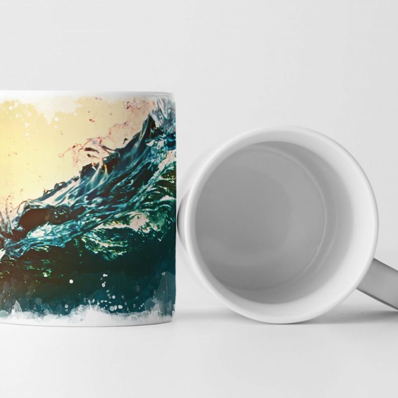 Tasse Geschenk Künstlerische Fotografie – Perfekte brechende Welle in der Sonne