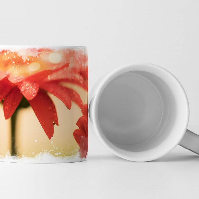 Tasse Geschenk Rote Gerbera