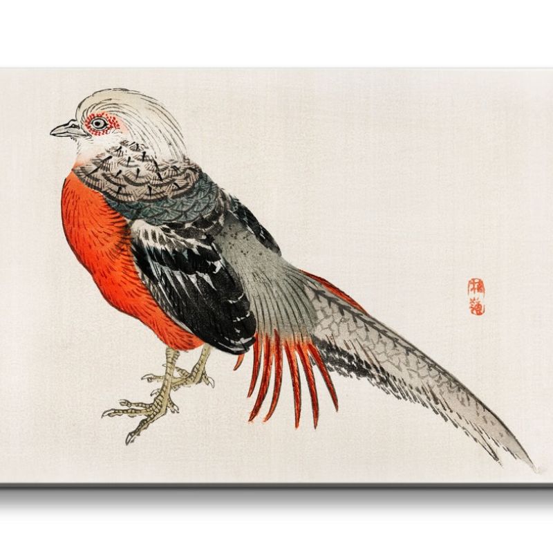 Remaster 120x60cm Traditionelle japanische Kunst Zeitlos Beruhigend Harmonie Dekorativ schöner Vogel