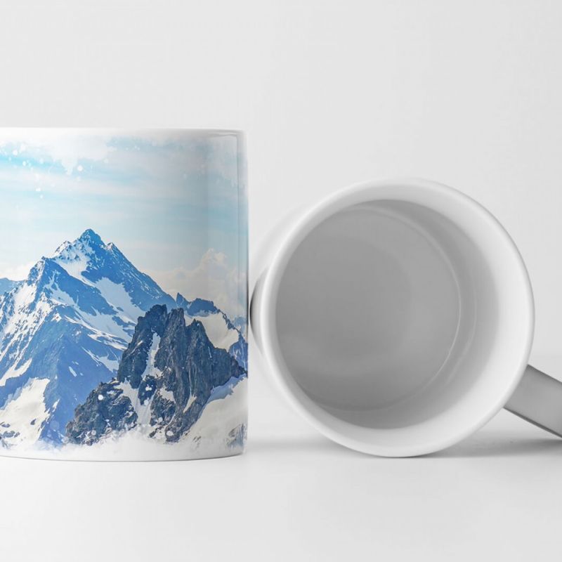 Tasse Geschenk Landschaftsfotografie – Alpenansicht von der Titlis Spitze