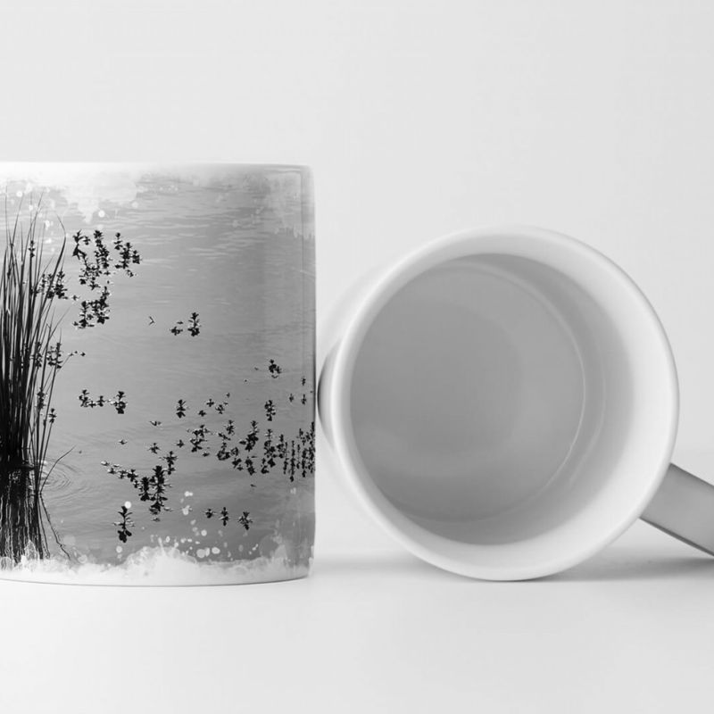 Tasse Geschenk Naturfotografie – Schilf im Wasser