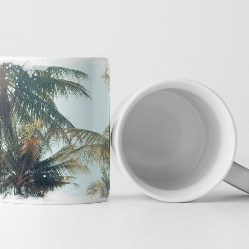 Tasse Geschenk Kokusnuss Palmen Fotografie