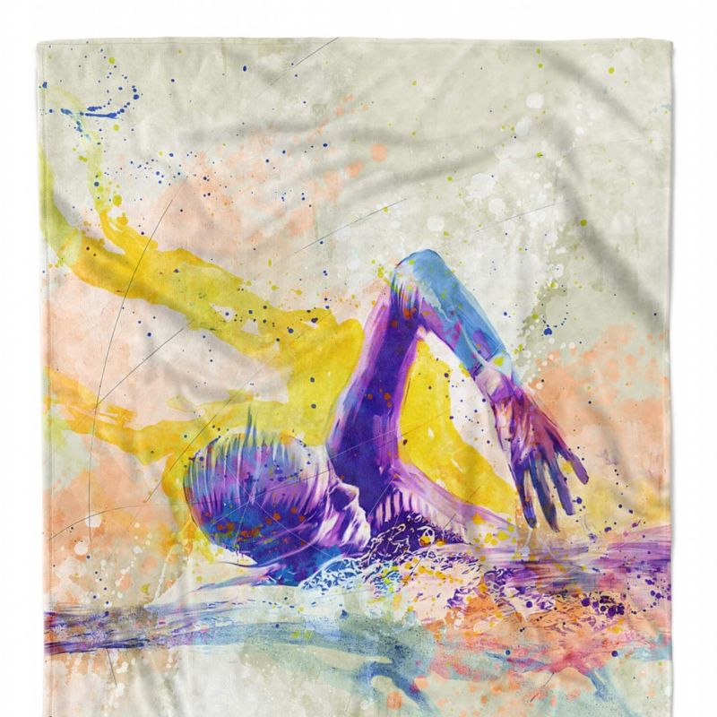 SplashArt Sport Handtuch Strandhandtuch Saunatuch Kuscheldecke Kunstvoll Schwimmen III Sp