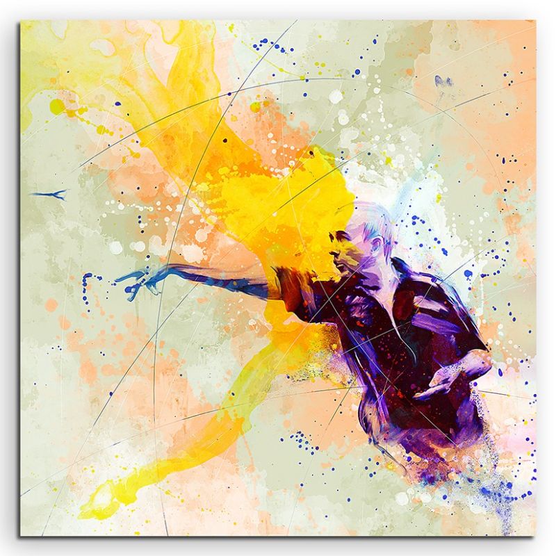 Dart 60x60cm Aquarell Art Leinwandbild