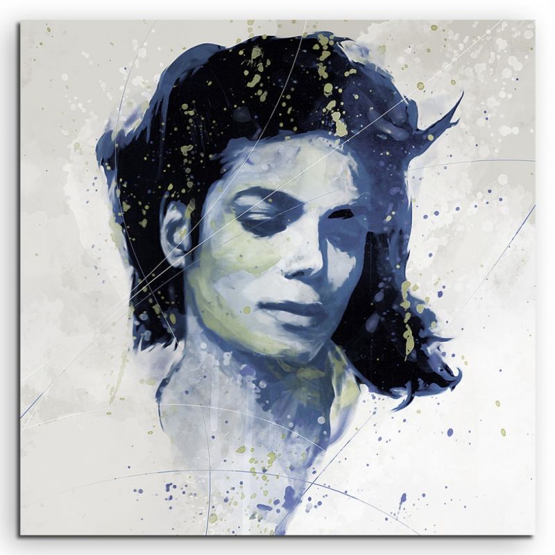 Michael Jackson V Aqua 60x60cm Wandbild Aquarell Art