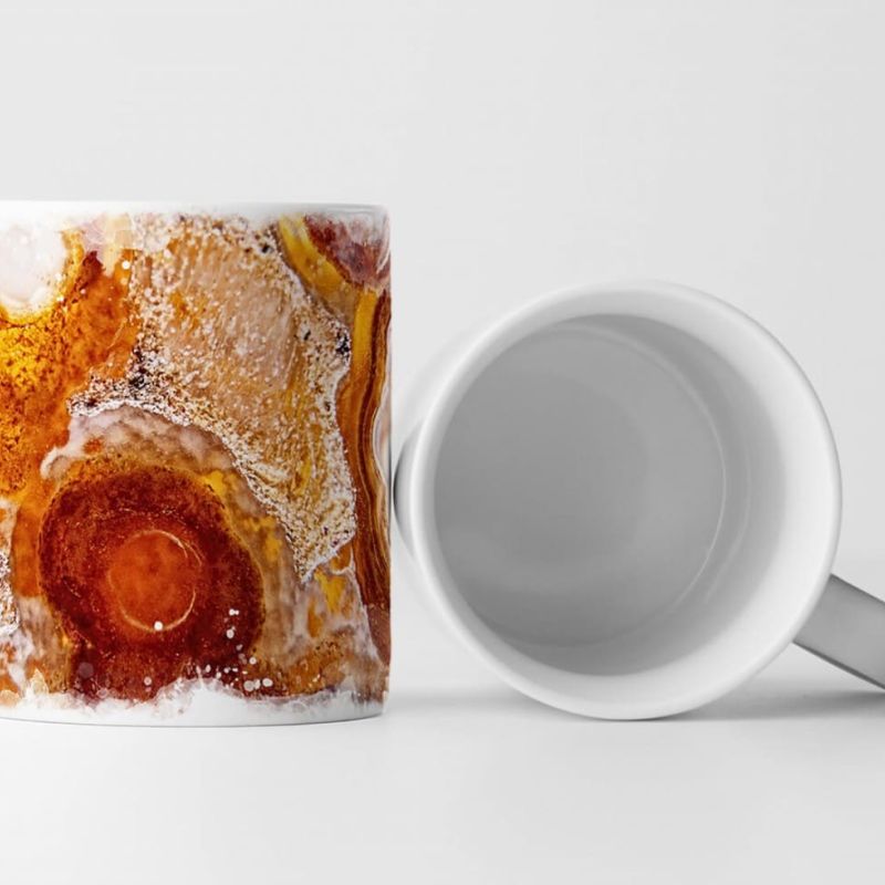 Tasse Geschenk Künstlerische Fotografie – Braun weiße Geode