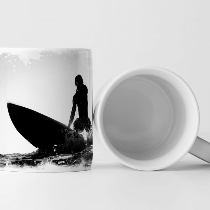 Tasse Geschenk Künstlerische Fotografie – Surfer beim Wellenreiten