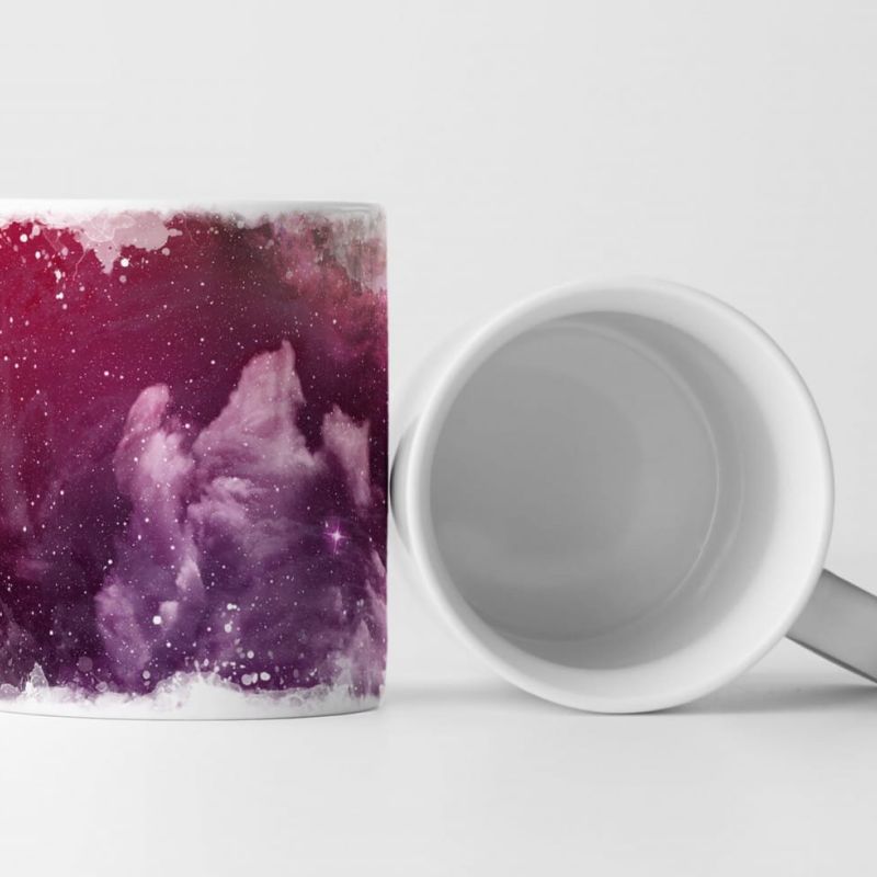 Tasse Geschenk Kosmischer Nebel in pink