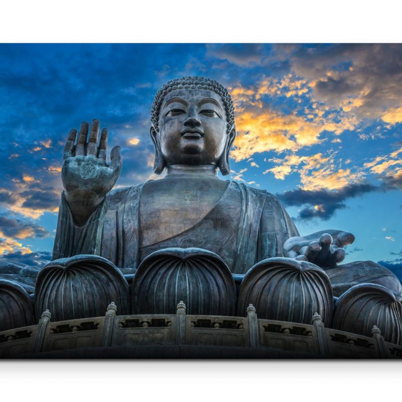 Großer Buddha Tempel in Hong Kong – Leinwandbild