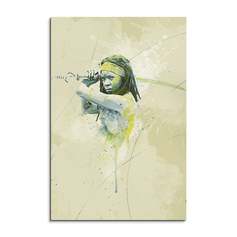 The Walking Dead Michonne Aqua 90×60 cm Aquarell Kunstbild