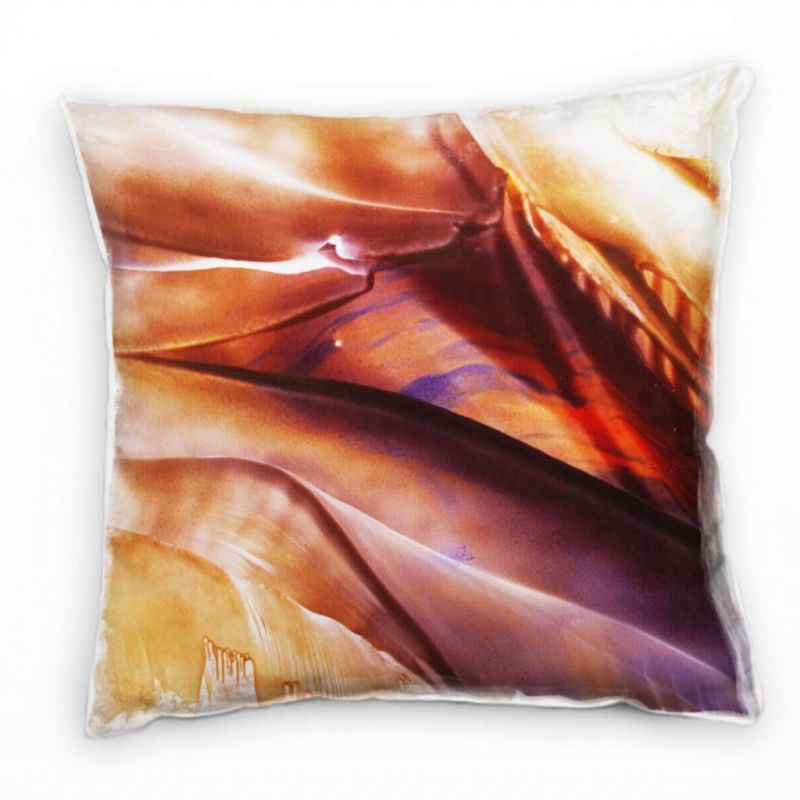 Abstrakt, orange, rot, lila Deko Kissen 40x40cm für Couch Sofa Lounge Zierkissen