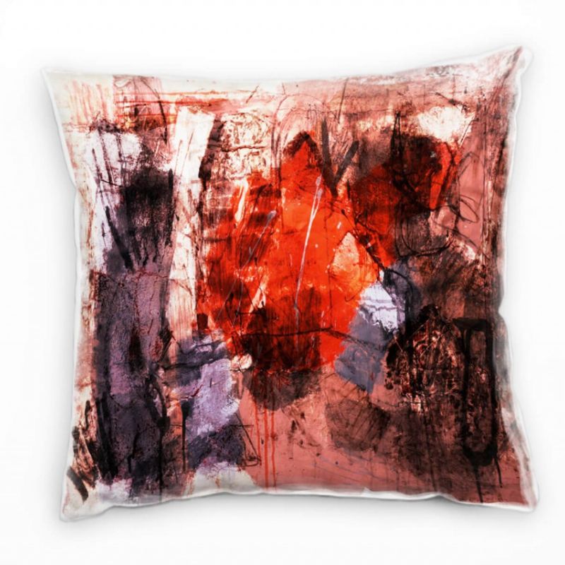 Abstrakt, rot,schwarz, Expression, Malerei Deko Kissen 40x40cm für Couch Sofa Lounge Zierkissen