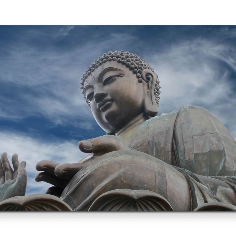 Fotografie  Buddhastatue in Hong Kong – Leinwandbild