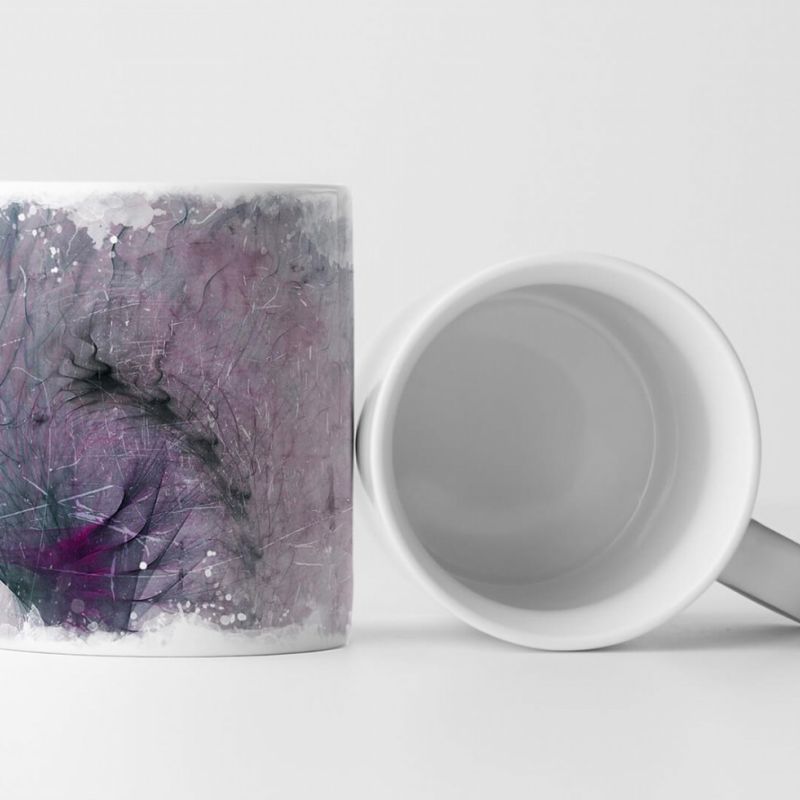 Tasse Geschenk violett-graue Färbung