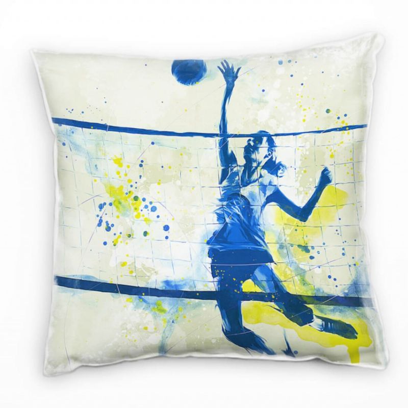 Volleyball Deko Kissen Bezug 40x40cm für Couch Sofa Lounge Zierkissen