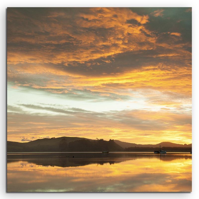 Landschaftsfotografie –  Waikawa Bay bei Sonnenaufgang, Neuseeland  auf Leinwand