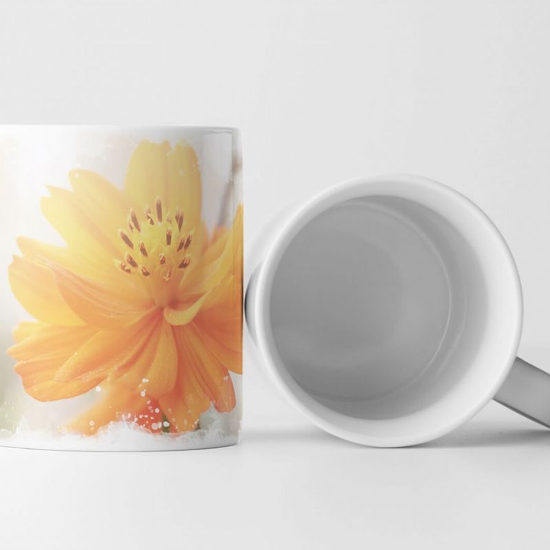 Tasse Geschenk Naturfotografie – Orange Frühlingsblumen