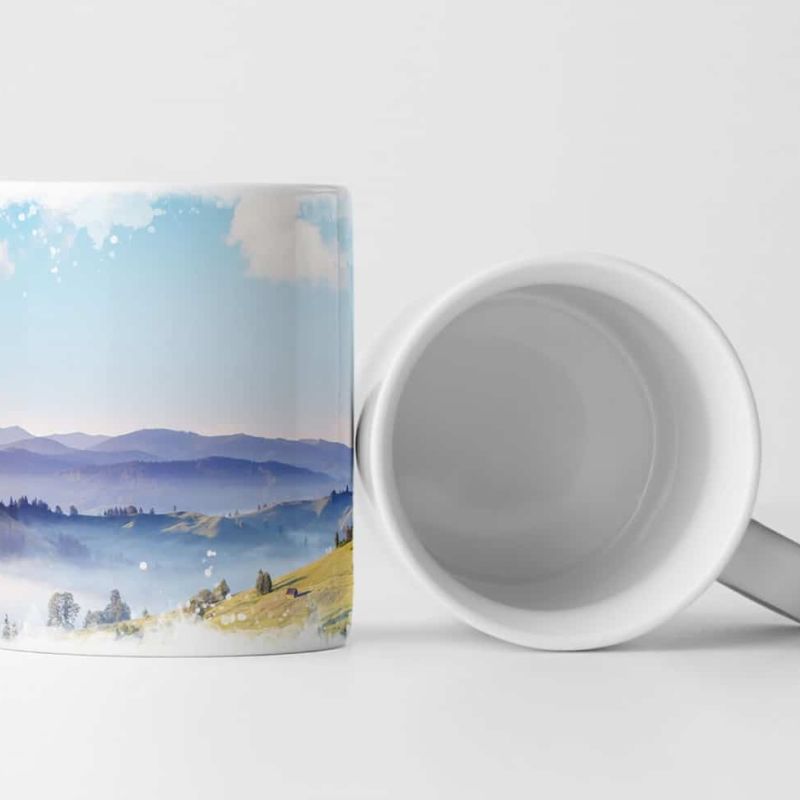 Tasse Geschenk Landschaftsfotografie – Mittagssonne auf dem Land Ukraine