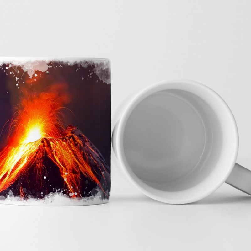 Tasse Geschenk Landschaftsfotografie – Tungurahua Vulkanausbruch