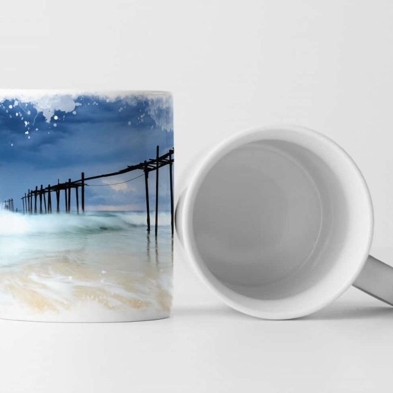 Tasse Geschenk Sturm am Meer