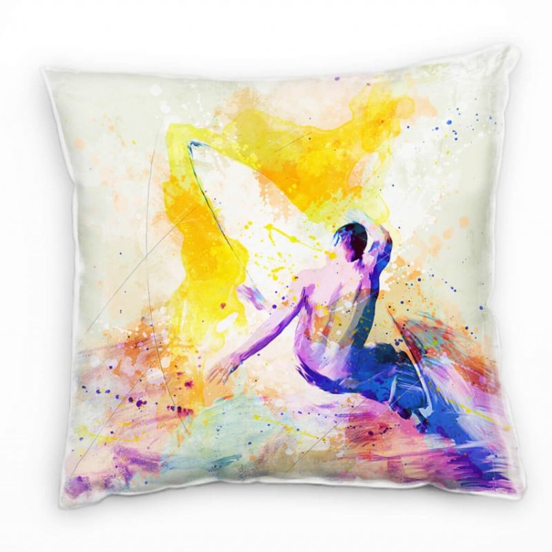 Surfer I Deko Kissen Bezug 40x40cm für Couch Sofa Lounge Zierkissen