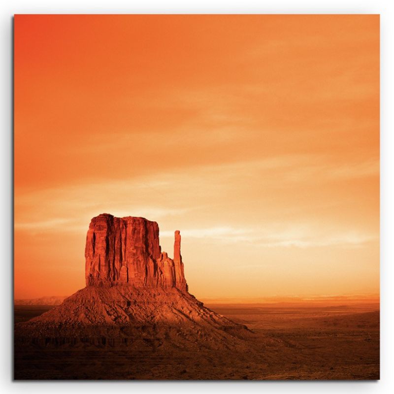 Landschaftsfotografie – Monument Valley bei Sonnenuntergang, Utah, USA  auf Leinwand