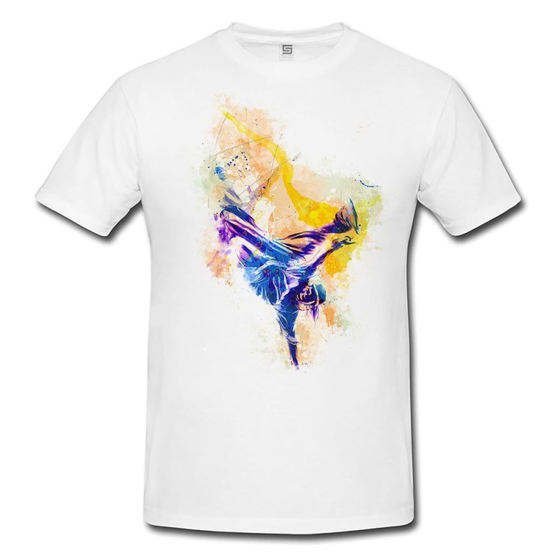 Breakdance  Herren und Damen T-Shirt Sport Motiv aus Paul Sinus Aquarell