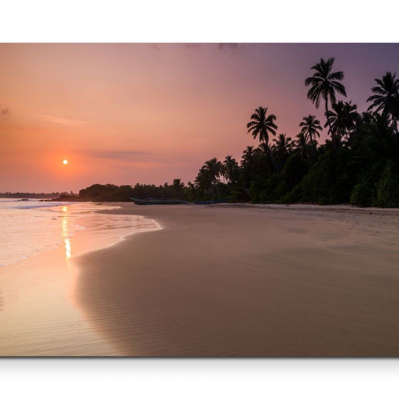 Tropical Beach  Sonnenuntergang am Meer – Leinwandbild