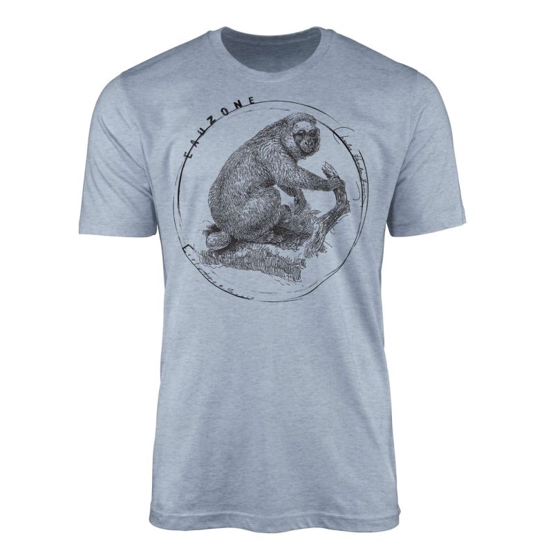 Evolution Herren T-Shirt Kahlkopf-Saki