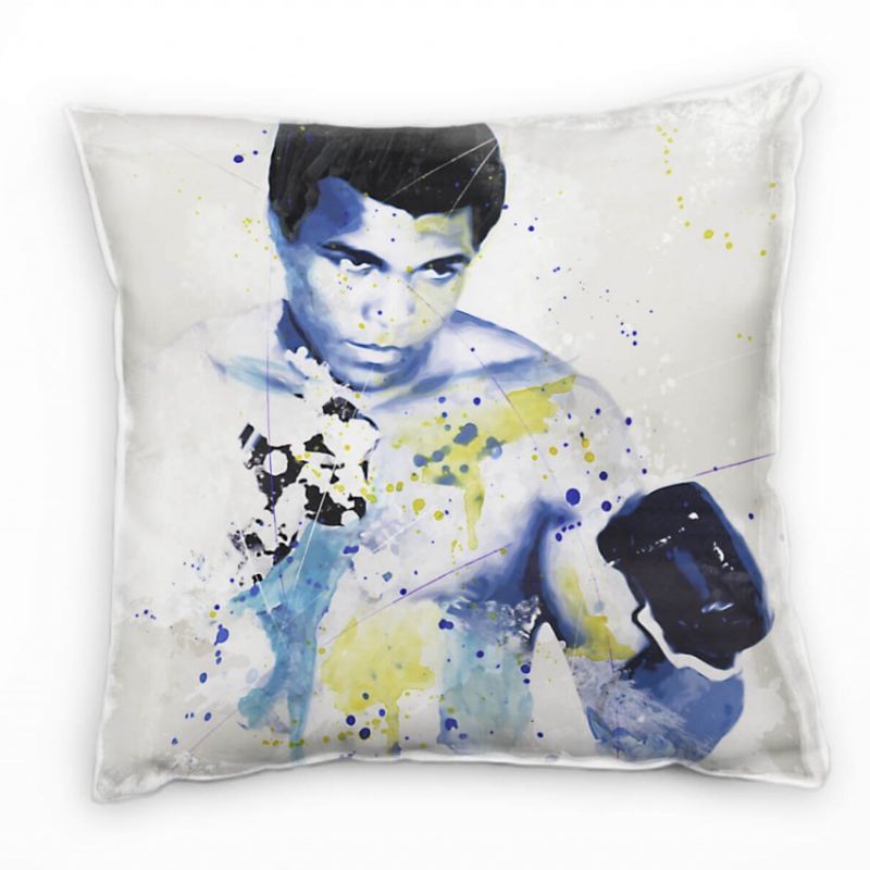 Muhammad Ali I Deko Kissen Bezug 40x40cm für Couch Sofa Lounge Zierkissen